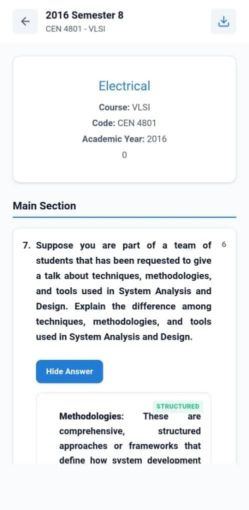 PPAPS Exam Screen
